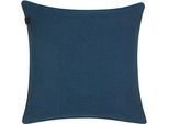 Dekokissen "Soft", blau (navy, blau, unifarben), B:45cm L:45cm, Baumwolle, Polyester, SCHÖNER WOHNEN-KOLLEKTION, Dekokissen_Sitzkissen_Kissenhüllen, Dekokissen, 45x45 cm