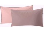 Kissenbezug KLEINE WOLKE "Linda", braun (old rose), B:40cm L:80cm, Mako-Satin, Obermaterial: 100% Baumwolle, Kissenbezüge, Kissenbezug, einfaches, sehr elegantes Design