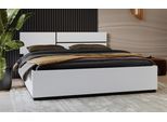 Bett OTTO HOME "Cross, moderner Bettrahmen", weiß (weiß, weiß, schwarz, weiß), B:184cm H:91cm L:205cm, Betten, Bett, Doppelbett in zwei Grössen, stabiles Bettgestell