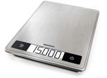 Küchenwaage SOEHNLE "Profi 200", silber (edelstahlfarben), B:17,5cm H:1,6cm L:24cm, Edelstahl, Glas, Küchenwaagen, Küchenwaage, LCD Anzeige
