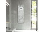 Wanduhr BRUNO BANANI "Beton auf Glas", grau, B:20cm H:60cm T:1,8cm, Wanduhren, Wanduhr, wahlweise mit Quarz- oder Funkuhrwerk, lautlos ohne Tickgeräusche