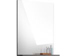 Badspiegel WELLTIME "SIENA, Breite 60cm, 1 Ablageboden, hochwertiges Spiegelglas", silber (rauchsilber nb, spiegelglas), B:60cm H:79cm T:18cm, Holzwerkstoff, Spiegelglas, Spiegel, Badspiegel, in verschiedenen Farben erhältlich, Badmöbel, Spiegel, Badezimmer