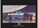Bild KOMAR "Star Wars Classic RMQ Yavin Hangar", bunt (farbe bild(er): bunt), B:40cm H:30cm, Holz, Papier, Bilder, Bild, Wandbild zur Dekoration im Kinderzimmer - ohne Rahmen