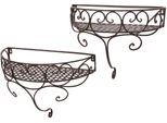 Deko-Wandregal AMBIENTE HAUS "Wandregal-Set - antikbraun", braun (antikbraun), B:45cm H:34cm T:20cm, Metall, Regale, Deko-Wandregal
