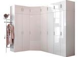 Drehtürenschrank WIMEX "Malta", weiß (weiß, hochglanz weiß), B:30cm H:185cm T:54cm, Schränke, Drehtürenschrank, mit Hochglanz-Front