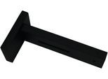 Wandträger "Spezialträger", schwarz (schwarz, matt), SCHÖNER WOHNEN-KOLLEKTION, Gardinenstangenhalterungen, Wandträger, Serie Einzelprogramm Matteo rechteckig