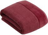 Badetuch VOSSEN "Pure", rot (rot rock), B:100cm L:150cm, Frottier, Obermaterial: 100% Baumwolle, Handtücher, Badetuch, Baumwolle & VEGAN, mit eleganter Veloursbordüre