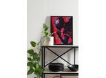 Wandbild KOMAR "Marvel Spider-Man Pondering", rot (farbe bild(er): rot), Disney, 1 Stk., Vlies, Bilder, Wandbild, 50 x 70 cm (Breite x Höhe) - Kinderzimmer, Dekoration