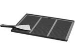 Grillplattenaufsatz BUSCHBECK "Plancha-Platte mit Grillspachtel", schwarz, B:37cm, Edelstahl, Gusseisen, Kunststoff, Backbleche, Grillplattenaufsatz, für Outdoorküchen, Gusseisen, B47 x T37 x H5cm
