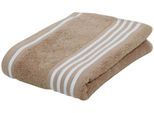 Handtücher GÖZZE "Rio", braun (nougat), B:50cm L:100cm, Walkfrottee, Obermaterial: 100% Baumwolle, Handtücher, Handtücher, im Set, mit frischer Streifenbordüre