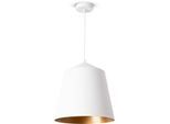 PACO HOME Deckenleuchte "Jackson", weiß, 1, Ø 32,5cm H: 32cm, Leuchten, Wohnzimmer Esszimmer Pulverbeschichtet Industrial Design E27, Deckenleuchte