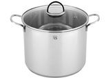 Gemüsetopf CS KOCH-SYSTEME "Trier", silber (edelstahlfarben), H:26cm Ø:28cm, Töpfe, Gemüsetopf, Induktion