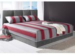 Tagesdecke, grau (grau, rot), B:155cm L:225cm, Polyester, WESTFALIA SCHLAFKOMFORT, Tagesdecken, Tagesdecke