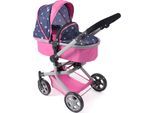 Kombi-Puppenwagen CHIC2000 "Mika", bunt (butterfly rosa), Puppenwagen, KinderB:41cm H:82cm T:73cm, Kunststoff, Metall, Stoff, Kombi-Puppenwagen, mit schwenkbaren Vorderrädern, B:41cm H:82cm T:73cm