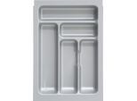 Besteckeinsatz OPTIFIT, silber (silberfarben), B:33,6cm H:5cm T:48,2cm, Schubladeneinsätze, Besteckeinsatz, passend für Schubkästen der Serien Bern, Parma, Tapa und Ole