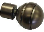Gardinenstangen-Endstück GARDINIA "Kugel", braun (bronzefarben), B:2cm, Gardinenstangenendstücke, Gardinenstangen-Endstück, Serie Einzelprogramm Chicago Ø 20 mm