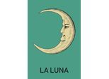 Leinwandbild QUEENCE "Der Mond", grün (farbe bild(er): grün), B:60cm H:90cm T:2cm, Canvas, Holzrahmen, Bilder, Leinwandbild, Premium-Leinwandstoff, Handarbeit aus Deutschland