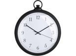 Wanduhr CASABLANCA BY GILDE "Wanduhr Pocket", schwarz-weiß (schwarz, weiß), B:36cm H:43cm T:4cm, Wanduhren, Wanduhr