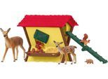 Spielwelt SCHLEICH "FARM WORLD, Fütterung der Waldtiere (42658)", bunt, Spielfigurenwelten, Kinder, Kunststoff, Spielwelt