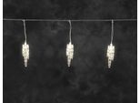 KONSTSMIDE Lichtervorhang "Eiszapfen, Weihnachtsdeko aussen", transparent, Dioden 20 Stk., Gesamtlänge 9m, Lichterketten, mit warmweißen Dioden, Kabellänge ca. 4 Meter, Lichtervorhang