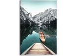 Wandbild REINDERS "Wandbild Berg See Rocky Mountains - Glacier - Winter", grün (farbe bild(er): grün), B:60cm H:90cm, MDF, Bilder, Wandbild