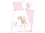 Kinderbettwäsche BABY BEST "Little Fairy", rosa, B/L: 135cm x 200cm, 1 Stk., 1 Stk., Renforcé, B/L: 80cm x 80cm, Renforcé, Obermaterial: 100% Baumwolle, Bettwäsche, Kinderbettwäsche, mit niedlichem Feen-Motiv