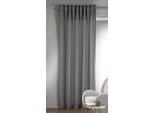 Gardine HOMING "Louis" Gr. 1, grau, B:135cm H:245cm, Polyester, Gardinen, Gardine, Fertigschal