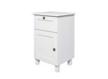 Nachtkommode OTTO HOME "Juventus, Nako, Nachttisch", weiß, B:42cm H:65cm T:38cm, Massivholz, Sideboards, Nachtkommode, mit einer Schublade, aus massiver Kiefer, FSC-zertifiziert