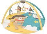 Spielbogen FEHN "Bruno, 3-D-Activity-Decke", bunt (beige, blau, gelb), Spielbögen, Baby, Flauschstoff, Plüsch, Spielbogen, mit Krabbeldecke