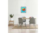 Bild QUEENCE "Diego", bunt (farbe rahmen: schwarz, farbe bild(er): bunt), B:40cm H:50cm, Acrylglas, Holz, Papier, Bilder, Bild, HD Premium Poster-Druck inkl. Holzrahmen