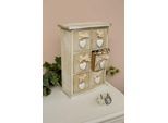 Kommode MY FLAIR "Lenni", grau, B:21cm H:9,3cm T:29,7cm, MDF, Sideboards, Kommode, mit 6 Schubladen