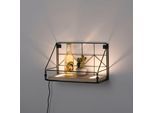 JUST LIGHT Wandleuchte "BOARD", schwarz, 1, 1 Stk., Leuchten, LED, Schalter, Schnurschalter, Wandleuchte