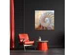 Leinwandbild QUEENCE "The Pearl", beige (farbe bild(er): perlmutt), B:70cm H:70cm T:3cm, Leinwand, Bilder, Leinwandbild, mit sehr guten Schallabsorptions-Eigenschaften