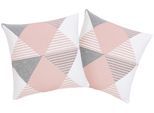 Kissenbezüge OTTO HOME "Maris Kissenhülle, geeignet im Winter & Sommer", rosa, B:50cm L:50cm, Baumwolle, Obermaterial: 50% Baumwolle, 50% Polyester. Wattierung: 100% Polyester, Kissenbezüge, Kissenbezüge, aus recyceltem Material