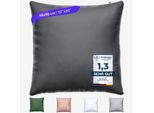 Kissenbezug WOLKENFELD "Mikrofaser Kissenbezug - Allergiker Kopfkissenbezug - unfassbar weich", grau (anthrazit), B:80cm L:80cm, Microfaser, Obermaterial: 100% Polyester, Kissenbezüge, Kissenbezug, Größe 80x80, 40x80 und 70x90 cm; versteckter Reißverschluss