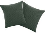 Kissenbezug OTTO HOME "Greta", grün (dunkelgrün), B:50cm L:50cm, Baumwolle, Obermaterial: 100% Baumwolle, Kissenbezüge, Kissenbezug, in Waffelpiqué Optik, in vielen Farben erhältlich, Bezug in 50x50 cm