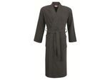 Unisex-Bademantel CARL ROSS "supercombed light" Gr. S, braun (dunkelgrau, intense rot), L:125cm, Frottier, Hausmäntel, Unisex-Bademantel, Kimono