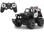 RC-Auto JAMARA "Jeep Wrangler Police", schwarz, Fernlenkfahrzeuge, KinderB:18cm H:20cm T:34cm, Kunststoff, RC-Auto, B:18cm H:20cm T:34cm