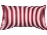 Kissenbezug JANINE "Modernclassic", rot, B:80cm L:40cm, Mako-Satin, Obermaterial: 100% Baumwolle, Kissenbezüge, Kissenbezug, mit Streifen