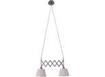 NÄVE Pendelleuchte "ADRIENNE", braun (braun, natur), 2, H: 135cm, 1 Stk., Leuchten, E27 max. 40W, breite verstellbar: 38-70cm, natur/braun, Pendelleuchte