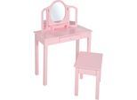 Schminktisch ROBA "Schmink und Frisiertisch mit Hocker", rosa, Tische, Kinder, B/H/T: 68cm x 106cm x 32cm, Schminktisch, mit Hocker, B:68cm H:106cm T:32cm