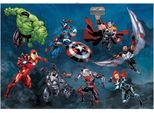 Wandtattoo KOMAR "Avengers Action - Größe 100 x 70 cm", bunt, B:100cm H:70cm, Folie, Wandtattoos, Wandtattoo, selbstklebend, Wandsticker, Kinderzimmer