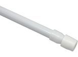 Scheibenstange GARDINIA "Klemmstange mit Ausgleichskeil" Gr. 1, weiß, Ø:8mm, Metall, Gardinenstangen, Scheibenstange, mit selbstklebendem Ausgleichskeil