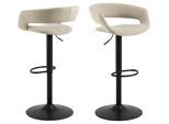Barhocker ACTONA GROUP "Grace", beige (sand), B:54,5cm H:101cm T:48,5cm, Hocker, Barhocker, Barhocker, Apia sand, Trompete Gestell, mit drehfunktion, 2 stk