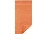 Badetuch EGERIA "Diamant", orange, B:70cm L:140cm, Frotteevelours, Obermaterial: 100% Baumwolle, Handtücher, Badetuch, Uni Programm mit schmaler Bordüre, 100 % Baumwolle