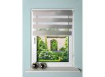 Doppelrollo HOME WOHNIDEEN "STRIPES" Gr. 2, grau, B:50cm H:150cm, Polyester, Rollos, Doppelrollo