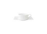 Tasse VILLEROY & BOCH "Teetasse mit Untertasse Modern Grace 150 ml weiß", weiß, Porzellan, Trinkgefäße, Tasse