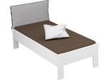 Futonbett RAUCH "Aditio", weiß, B:96cm H:107cm L:208cm, Betten, Futonbett, Kopfteil Webstoff mit abgesetztem Keder