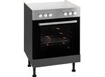 Herdumbauschrank OPTIFIT "Parma", grau (anthrazit), B:60cm H:87cm T:58,4cm, Holzwerkstoff, Schränke, Herdumbauschrank, Breite 60 cm