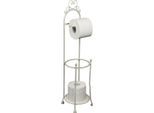 Toilettenpapierhalter AMBIENTE HAUS, weiß, Metall, Toilettenpapierhalter, Toilettenpapierhalter, Höhe 70 cm